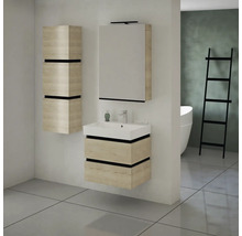 Koupelnová závěsná skříňka Devo Viva 2.0 levá dub halifax bílý 40 x 12,7 x 26 cm VV2-S3DL40x26-P29