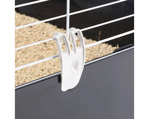 Plastový klip pro upevnění klece pro malá zvířata