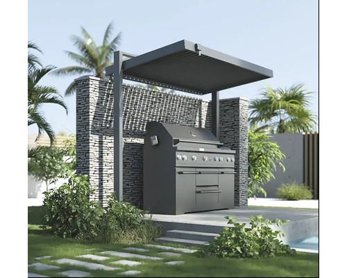 Venkovní grilovací stanice se stříškou