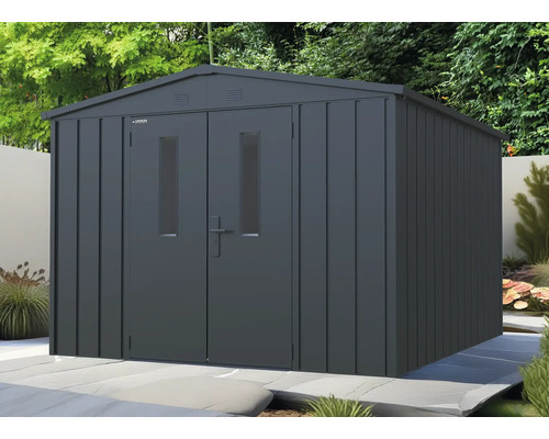 Zahradní domek Konsta Premium 85m2 se sedlovou střechou 284x300 cm černý