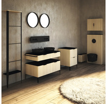 Koupelnová závěsná skříňka Devo Lotos krémově bílá 65 x 121 x 19 cm LF-ZSWC65x120-F98