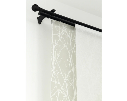 Dvojitá záclonová tyč se závěsy