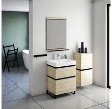 Koupelnová závěsná skříňka Devo Viva 2.0 pravá dub halifax bílý 40 x 84 x 35 cm VV2-S2DP40x35-P29
