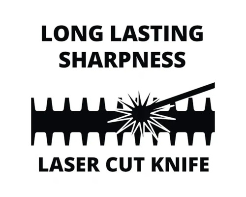 Symbol pro dlouhotrvající ostrost laserem řezaného nože