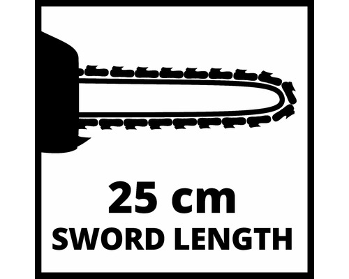 Délka lišty 25 cm pro řetězovou pilu