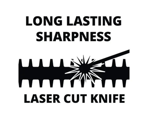 Symbol dlouhotrvající ostrosti a laserem řezaného nože