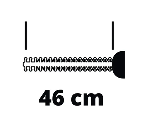 Obrázek zobrazuje kartáč o délce 46 centimetrů.