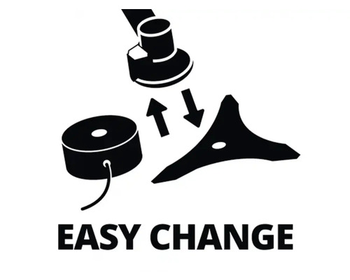 Symbol pro snadnou výměnu cívky struny a nože u vyžínače