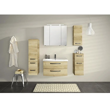 Zrcadlová skříňka bez osvětlení Jungborn VENTITRE 80 x 17 x 70,3 cm dub halifax přírodní