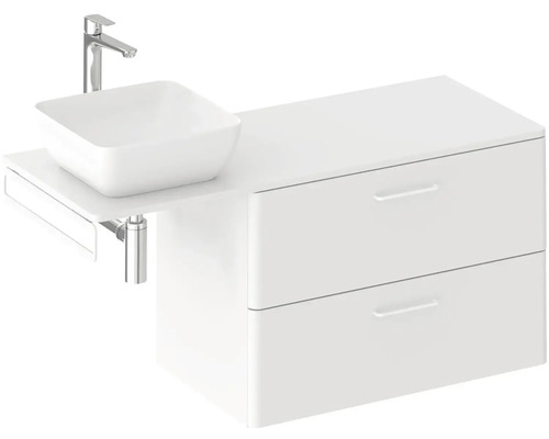 Kombinace umyvadla na desku a skříňky se dvěma zásuvkami