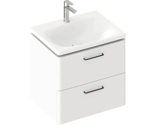 Skříňka pod umyvadlo se dvěma zásuvkami a umyvadlem na desku