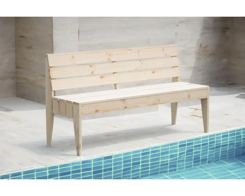 Dřevěná zahradní lavice s opěradlem