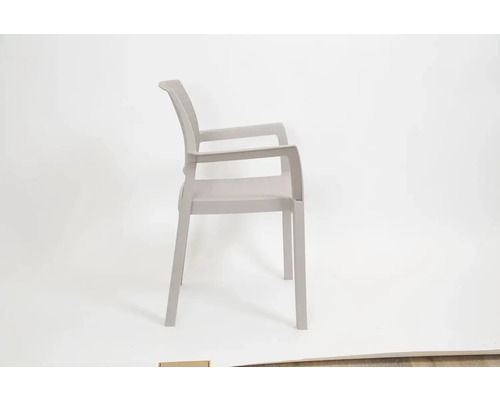 Šedé zahradní křeslo s područkami