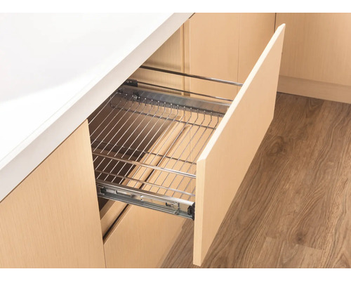 Kuchyňská skříňka s výsuvným drátěným košem