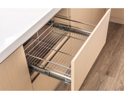 Kuchyňský výsuvný systém s drátěným košem