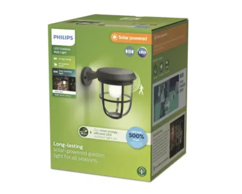 Balení solárního LED venkovního nástěnného svítidla Philips