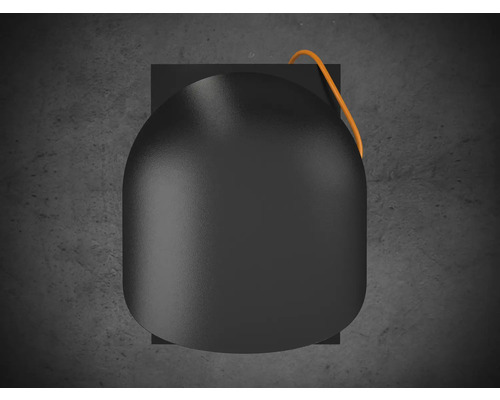 Černé nástěnné svítidlo s kabelovou přípojkou