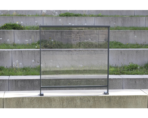 Zahradní zástěna proti větru ze skla a kovu