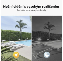 Znázornění režimu nočního vidění bezpečnostní kamery s vysokým rozlišením