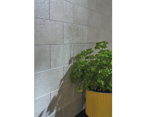 Obkladové dlaždice se vzhledem kamene s květináčem bylinek