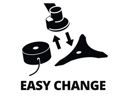 Symbol pro snadnou výměnu strunové hlavy a nože u vyžínačů