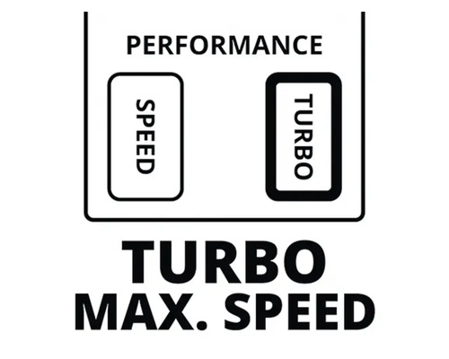 Symbol výkonu s režimem rychlosti a turbo