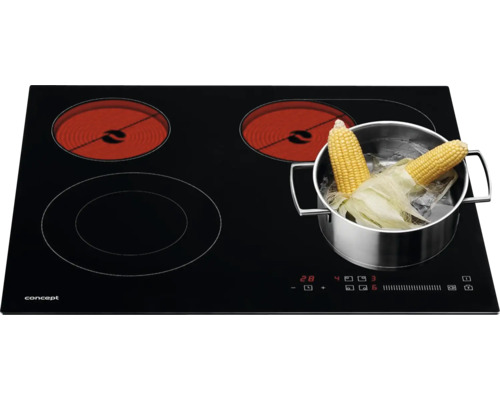 Indukční varná deska s hrncem a kukuřičnými klasy