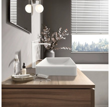 Koupelnová umyvadlová skříňka s umyvadlem na desku a baterií