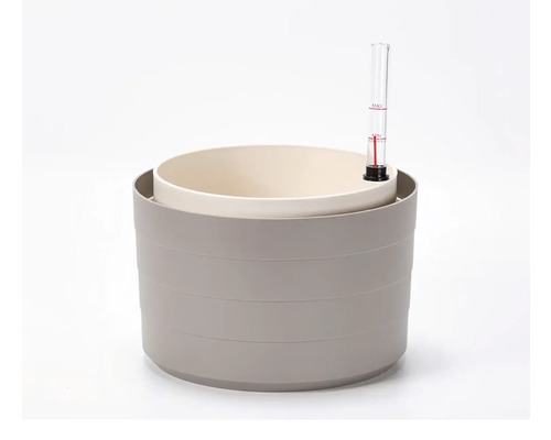 Kulatý květináč s ukazatelem hladiny vody