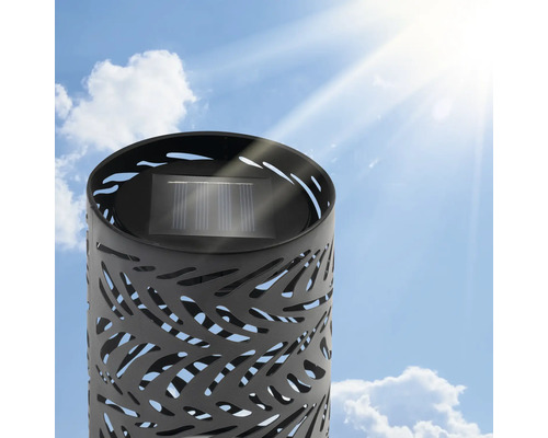 Solární lampa s listovým vzorem pro venkovní použití