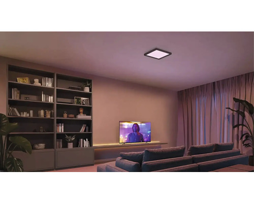 LED stropní svítidlo Philips Hue Tento RGBW 10,6 W 1340 lm 2000-6500 K černé - kompatibilní se SMART HOME by hornbach LED stropní svítidlo Philips Hue Tento RGBW 10,6 W 1340 lm 2000-6500 K černé - kompatibilní se SMART HOME by hornbach