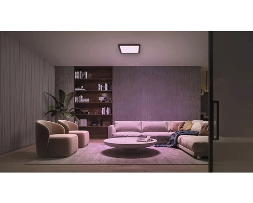 LED stropné svítidlo Philips Hue Tento RGBW 15,4 W 2000 lm 2000-6500 K černé - kompatibilní se SMART HOME by hornbach LED stropné svítidlo Philips Hue Tento RGBW 15,4 W 2000 lm 2000-6500 K černé - kompatibilní se SMART HOME by hornbach