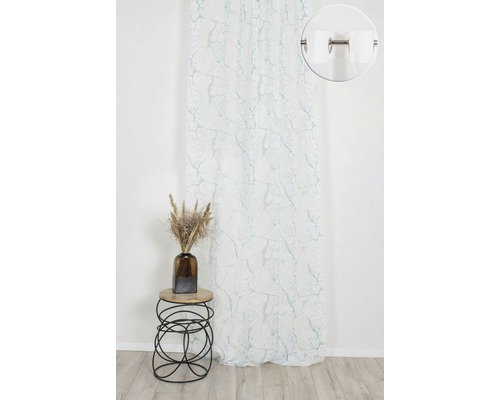 Záclona se vzorem a zavěšením na očka