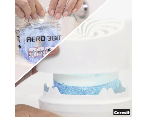 Náhradní náplň pohlcovače vlhkosti AERO 360 stupňů se vkládá do zařízení