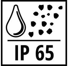 Symbol IP65: Ochrana proti tryskající vodě a prachu