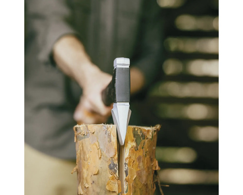 Štípač dřeva s polenem