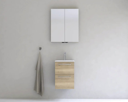 Koupelnový nábytkový set s umyvadlem, spodní skříňkou a zrcadlovou skříňkou