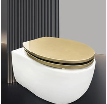 Záchodové prkénko form&style Metallic béžová s automatickým zavíráním -