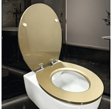 Záchodové prkénko form&style Metallic béžová s automatickým zavíráním -