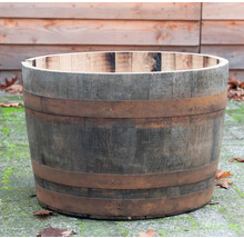 Květináč z Whisky sudu Ø 73 x 37 cm 250 l dřevěný hnědý
