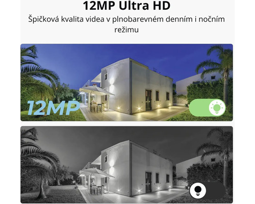 Funkce 12 megapixelové Ultra HD kamery v denním a nočním režimu