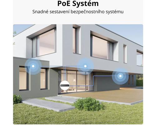 PoE systém na domě pro snadnou instalaci bezpečnostního systému.