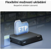 Síťový videorekordér Reolink s SD kartou a symbolem FTP složky
