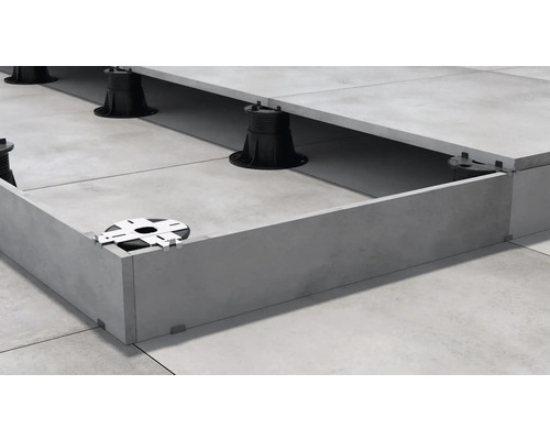 Zvýšená terasová podlaha s podkladovou konstrukcí a deskami