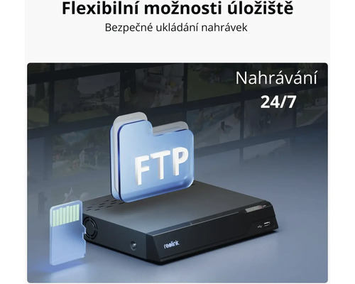 Síťový rekordér Reolink s paměťovou kartou a složkou FTP