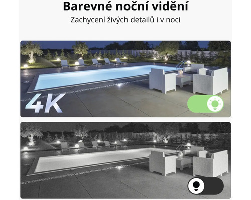 Barevné noční vidění pro bezpečnostní kamery s rozlišením 4K