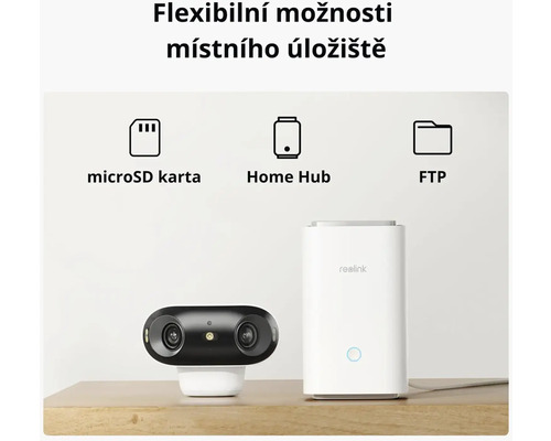 Reolink bezpečnostní kamera s MicroSD kartou, Home Hub a možností ukládání FTP