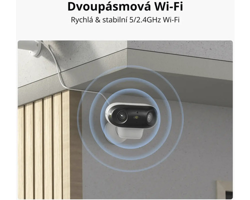 Bezpečnostní kamera s duálním pásmem Wi-Fi pro bezdrátový přenos videa