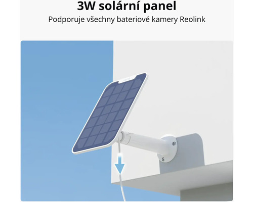 Solární panel 3 W pro napájení kamer s bateriovým provozem