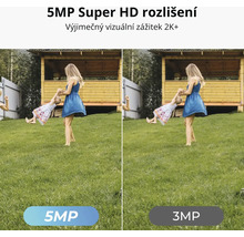 Ukázka srovnání rozlišení bezpečnostní kamery s 5 megapixely a 3 megapixely